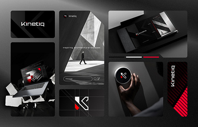 Kinetiq brand identity | Architecture logo design brand identity brand identity design brand mark branding branding design branding project futuristics logo graphic design logo logo designing minimal logo ui