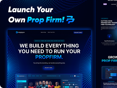 Complete Prop Firm | Forex | Futures | Sports | Launch Now branding challenges complete prop firm design development figma firm firms forex future landing page launch marketing payouts prop prop firm sports betting trade trading uiux