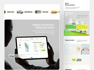 Pakiety Witamin - Brand & Product Design animation branding design ecommerce interaction design logo mobile product design shopping experience ui uiux ux research vitamins web design