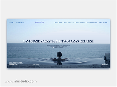 Valsamo - OnePage Website blue design glass landing page logo massage massage studio ocean onepage spa ui web design webdesign website