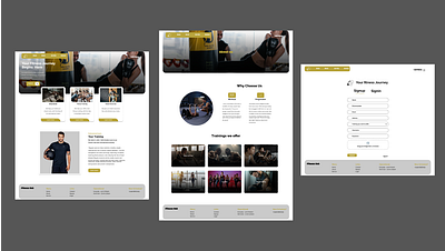 Gym web design ui