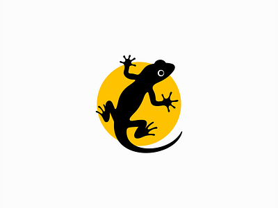 Gecko Logo animal branding circular cute design emblem gecko icon identity illustration lizard logo mark mascot minimalist nature salamander sun symbol vector