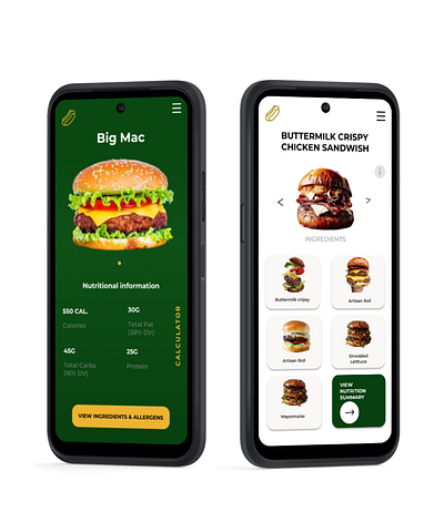 Burger app ui