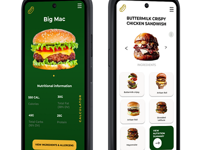 Burger app ui