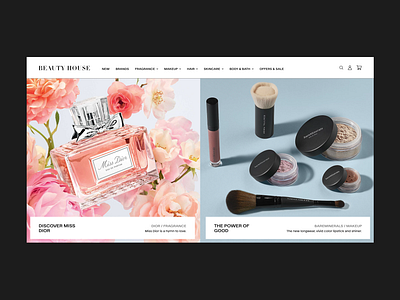 Beauty House pt.01 art direction design e commerce ecomm ui web webdesign website