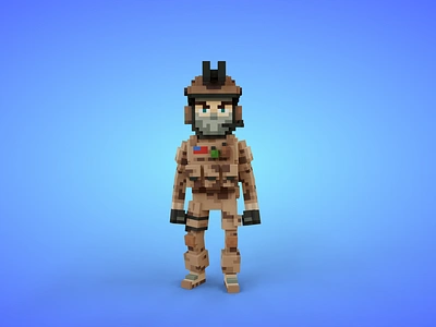 Voxel Special Forces Character - 3D Game Asset 3d 3d model army avatar character fantasy game asset lowpoly magicavoxel military people soldier special forces stylized unity3d voxedit voxel voxel art