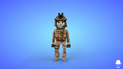 Voxel Special Forces Character - 3D Game Asset 3d 3d model army avatar character fantasy game asset lowpoly magicavoxel military people soldier special forces stylized unity3d voxedit voxel voxel art