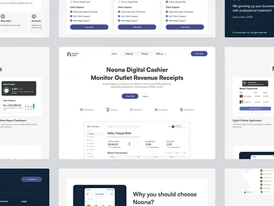 Noona - Digital Cashier Landing Page design web digital digital cashier landing page landing page design ui ui design ui ux website website design