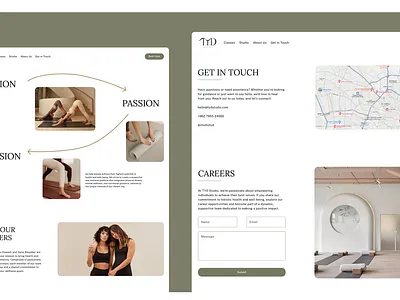 TYD Studio branding design figma studio ui website yoga