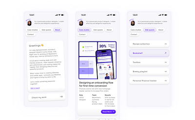 Product designer portfolio website mobile bento branding button component design designer minimal mobile navigation online portfolio portfolio product design product designer shadow sidebar skeuomorphism ui ux web design website
