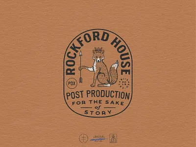 Rockford House Creative Brand Identity animal badge brand design brand identity branding branding design emblem fox hand drawn handdrawn identity design illustration logo logo design logo designer logodesign post production retro vintage visual identity