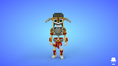 Voxel Skeleton Warrior 2 - 3D Fantasy Character 3d 3d model avatar character fantasy game asset lowpoly magicavoxel skeleton undead unity3d voxedit voxel voxel art voxels warrior