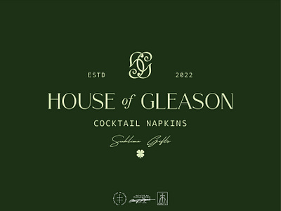 House of Gleason Logo System brand design brand identity branding branding design elegant green hand drawn identity design illustration logo logo design logotype luxurious monogram sophisticated type typography vintage visual identity wordmark