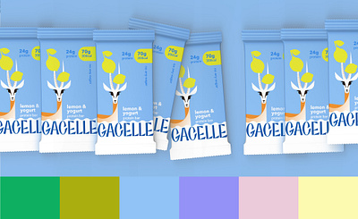 Gacelle Protein Bar Package branding fashionable food package gazelle illustration lettering logo logotype natural organic food packaging protein bar snack typography