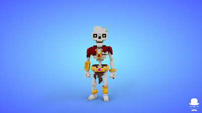 Voxel Skeleton Warrior 5 - 3D Fantasy Character 3d 3d model avatar character fantasy game asset humanoid lowpoly magicavoxel skeleton undead unity3d voxedit voxel voxel art voxels warrior