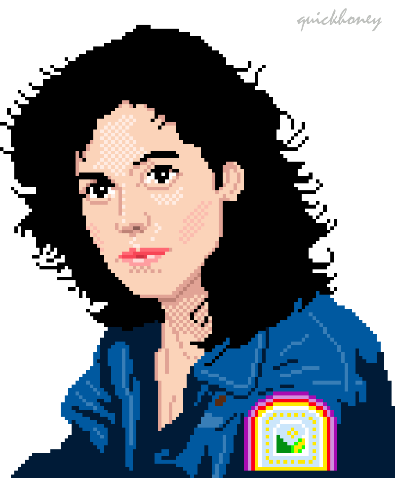 Alien Sigourney Weaver alien animation big pixel illustration movie pixel pixel art portrait sigourney weaver