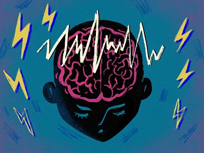 Epilepsy biomedical brain brain disease creative design electrical epilepsy graphic design health illustration medicine nerve cell neurological neuron procreate seizure