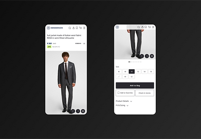 Henderson Mobile E-Commerce UI – Product Page ecommerce product page shopping ui