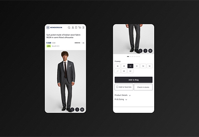 Henderson Mobile E-Commerce UI – Product Page ecommerce product page shopping ui