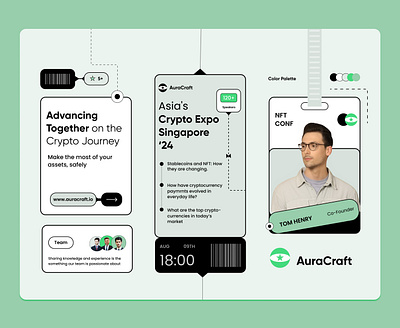 AuraCraft Visual Identity design figma graphic design landing page ui uiux visual identity website