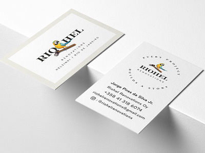 RIOHEL - Parrot logo for renovation company branding brasil finland hammer interior logo parrot renovation