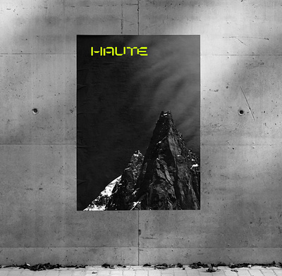 Haute chamonix mountains poster superalpine