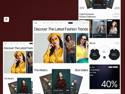 Snap Shopify Template UI Design" animation branding graphic design logo motion graphics shopi ui ux