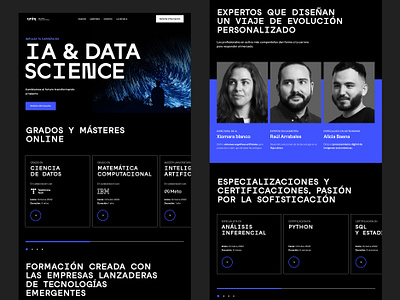 Landing / Science School art direction branding landing pixel perfect school spain tipography ui university ux web design website wow