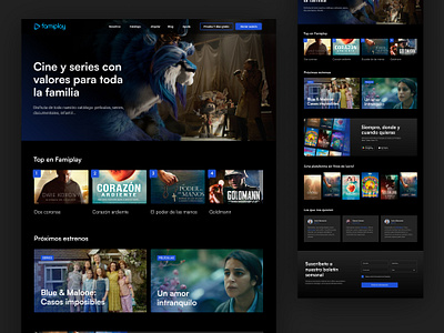 Famiplay TV / Desktop branding broadcast landing tv ui ux web design