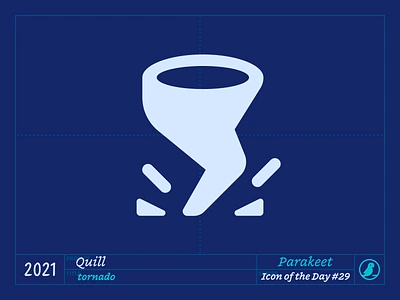 Icon of the Day #29 design disaster emoji glyph icon icons illustration ios quill shape symbol tornado ui vector