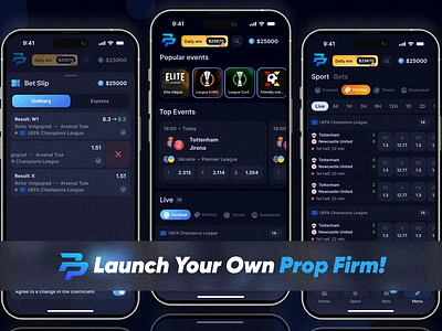 Sports Betting Prop Firm Mobile App bet betting betting app design development firm graphic design mobile app payout prop firm react native sports website