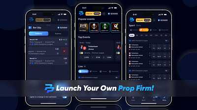 Sports Betting Prop Firm Mobile App bet betting betting app design development firm graphic design mobile app payout prop firm react native sports website