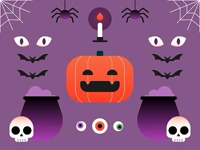 Spooktober animation bats candle cauldron halloween halloween animation mysterious october pumpkin scary skeletons spiders spiderweb spooktober spooktober animation spooky spooky illustration spooky vibes the witching hour witch