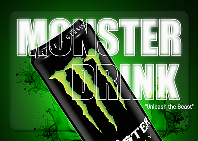 Monster Drink, "Unleash Your Inner Beast" 3d animation branding figma graphic design motion graphics ui user interface