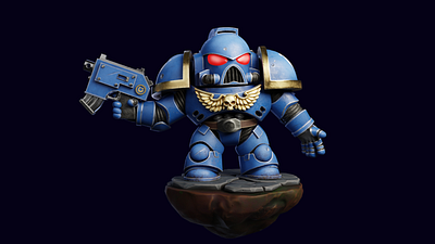 Warhammer Space Marine 3d 3dart blender substancepainter zbrush