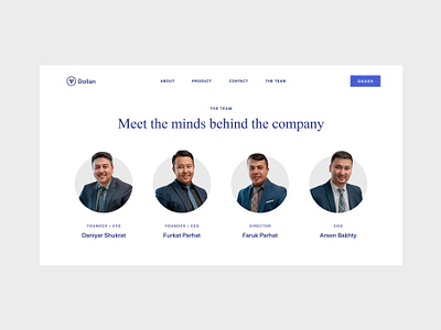 Dollan / Team page branding team team page ui ux web design website