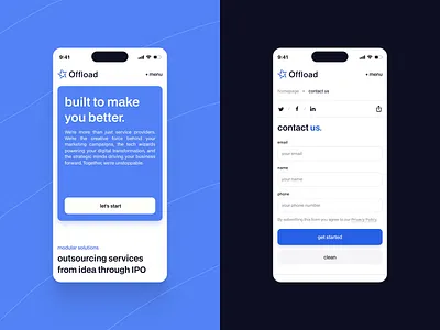Offload mobile design branding design graphic design mobile design outsource design saas startup swiss design typography ux ui design
