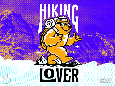 Hiking lover bear branding character character design draw forest graphic design hiking illustration logo vector