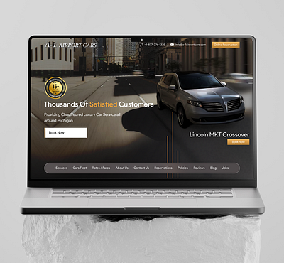 A-1 Aiport Cars Website Design airport branding kit cars design logo mobile responsive road typography ui ux website