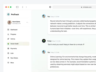 Smart AI Chat Window in SaaS Dashboard ai app assistant chat chatgpt dashboard design ecommerce genai illustration product design smartai