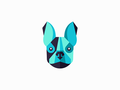 Geometric French Bulldog Logo abstract animal blue branding bulldog design dog emblem french frenchie geometric icon illustration logo mark mascot pet puppy vector vet