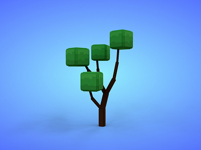 Voxel Tree 1.1 Model - 3D Lowpoly Game Asset 3d 3d model fantasy game asset isometric lowpoly magicavoxel nature plant tree trees vegetation voxedit voxel voxel art voxels