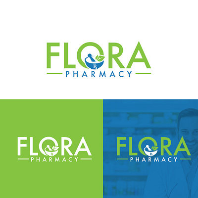 Flora Pharmacy Logo design.