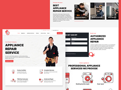 Repair Service | Home page ai branding figma home page icon illustration landing logo ui uiux ux uxui