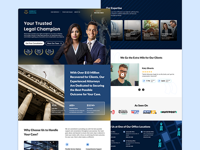 Law Firm Website Design company design discover feature graphic design hero law product design profile testimony trending ui ux website