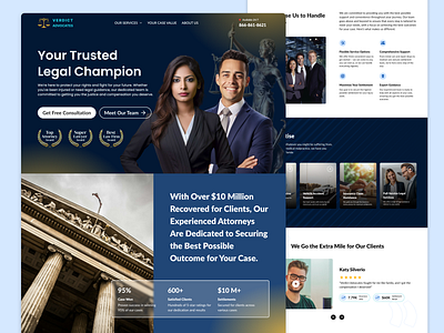 Law Firm Website Design company design discover feature graphic design hero law product design profile testimony trending ui ux website