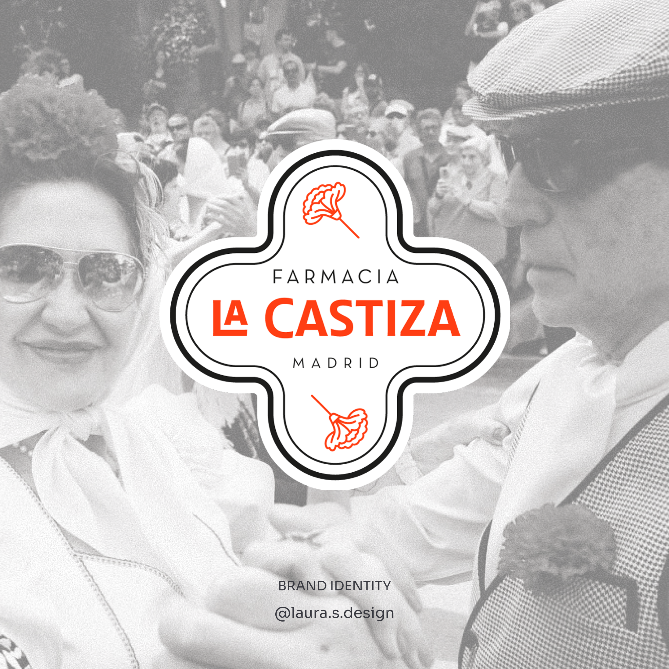 La Castiza Pharmacy Branding proposal art direction branding business card color palette creativity graphic design logo madrid mockup paper bag pharmacy visual identity