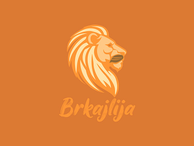 Brkajlija brkajlija colorful lion logo modern design mustaches orange warm colors