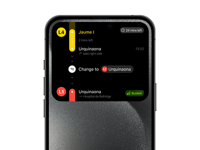 Barcelona subway app | dynamic island design dynamic island figma interaction ios lines map metro mockup subway ui