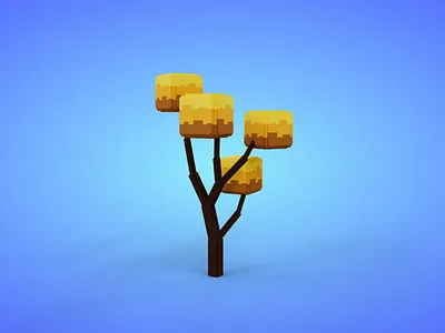 Voxel Tree 1.2 Model - 3D Lowpoly Game Asset 3d 3d model autumn fantasy forest game asset isometric lowpoly magicavoxel nature plant stylized tree trees voxedit voxel voxel art voxels yellow